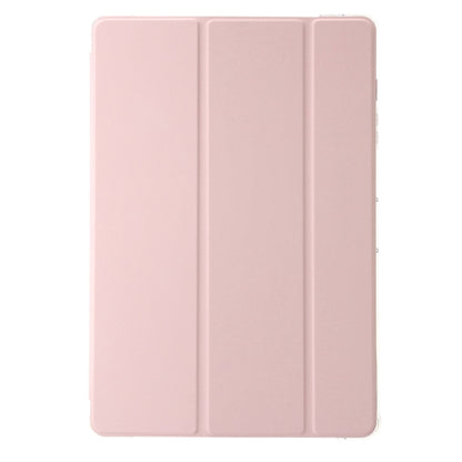 For Huawei Matepad 11 Pro 2024 Clear Acrylic 3-Fold Leather Tablet Case(Pink) - Huawei by buy2fix | Online Shopping UK | buy2fix