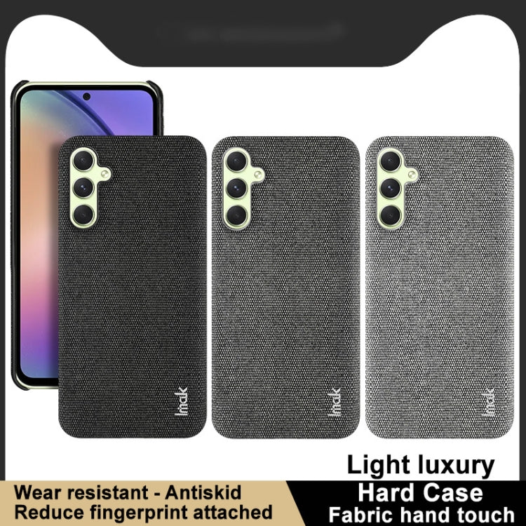 For Samsung Galaxy A54 5G imak Ruiyi Series Cloth Texture PU + PC Phone Case(Black) - Galaxy Phone Cases by imak | Online Shopping UK | buy2fix