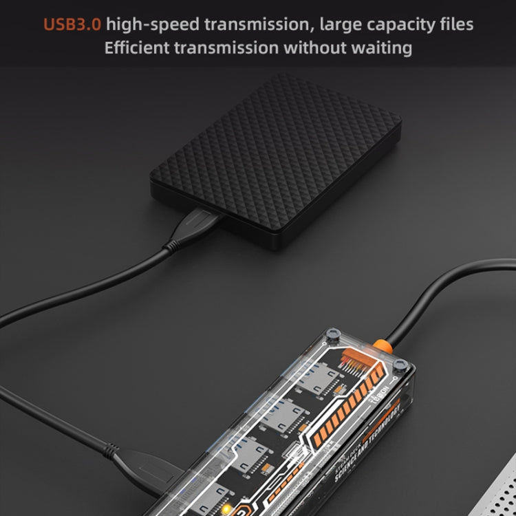 SW4U-C 5 in 1 Type-C to Type-C + 4 x USB3.0 HUB Docking Station(Grey) - USB HUB by buy2fix | Online Shopping UK | buy2fix