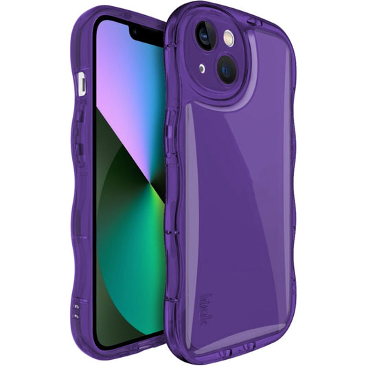 For iPhone 15 IMAK Wave Bubble Soft Shockproof Phone Case(Purple) - iPhone 15 Cases by imak | Online Shopping UK | buy2fix