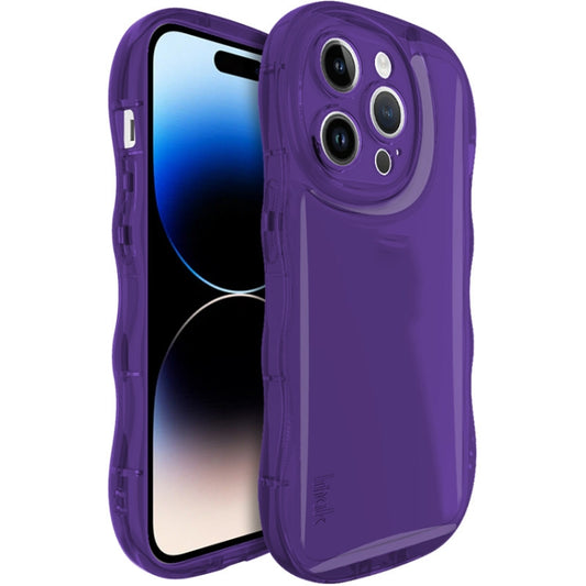 For iPhone 15 Pro IMAK Wave Bubble Soft Shockproof Phone Case(Purple) - iPhone 15 Pro Cases by imak | Online Shopping UK | buy2fix