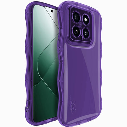 For Xiaomi 14 5G IMAK Wave Bubble Soft Shockproof Phone Case(Purple) - 14 Cases by imak | Online Shopping UK | buy2fix