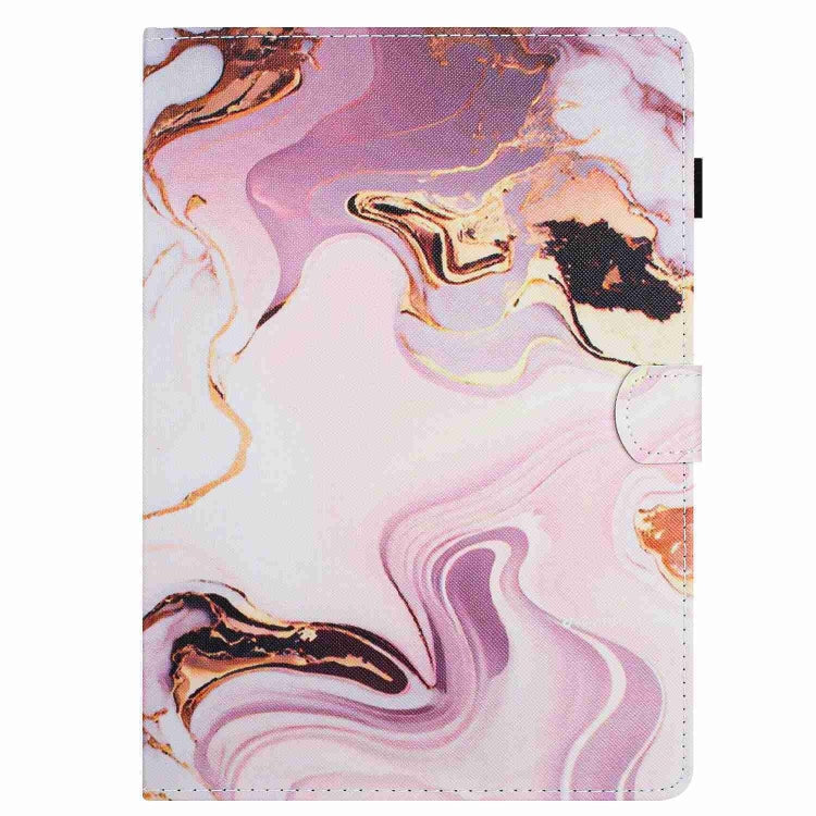 For iPad 11 Pro 2024 / 2020 / Air 4 10.9 Marble Pattern Stitching Smart Leather Tablet Case(Gold Pink) - iPad Air (2022) / (2020) 10.9 Cases by buy2fix | Online Shopping UK | buy2fix