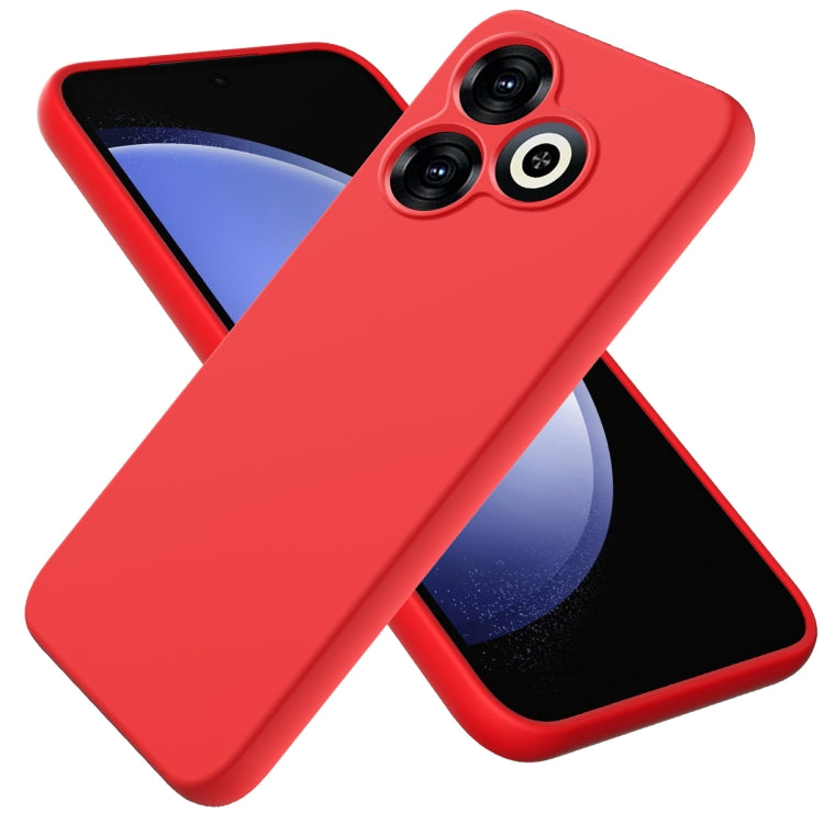 For Infinix Smart 8 Solid Color Liquid Silicone Dropproof Full Coverage Protective Case(Red) - Infinix Cases by buy2fix | Online Shopping UK | buy2fix