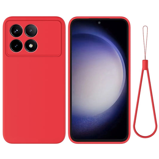 For Xiaomi Redmi K70/K70 Pro Solid Color Liquid Silicone Dropproof Full Coverage Phone Case(Red) - K70 Pro Cases by buy2fix | Online Shopping UK | buy2fix