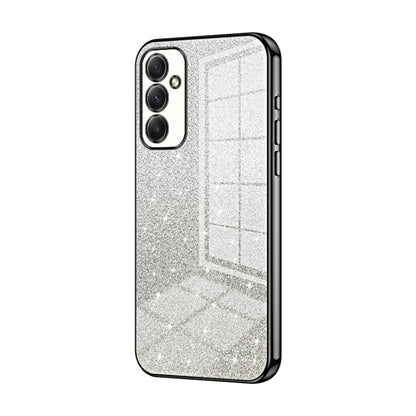 For Samsung Galaxy A34 5G Gradient Glitter Powder Electroplated Phone Case(Black) - Galaxy Phone Cases by buy2fix | Online Shopping UK | buy2fix