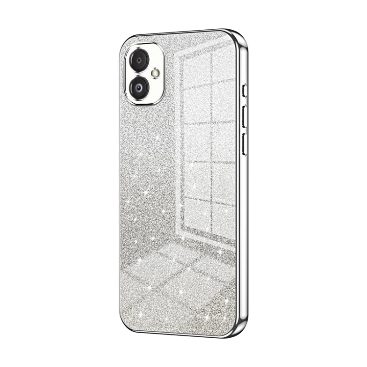 For Samsung Galaxy F14 5G Gradient Glitter Powder Electroplated Phone Case(Silver) - Galaxy Phone Cases by buy2fix | Online Shopping UK | buy2fix