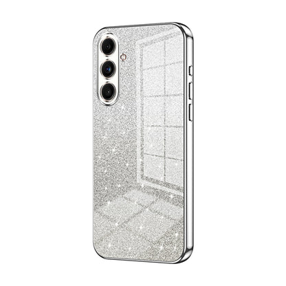 For Samsung Galaxy C55 Gradient Glitter Powder Electroplated Phone Case(Silver) - Galaxy Phone Cases by buy2fix | Online Shopping UK | buy2fix