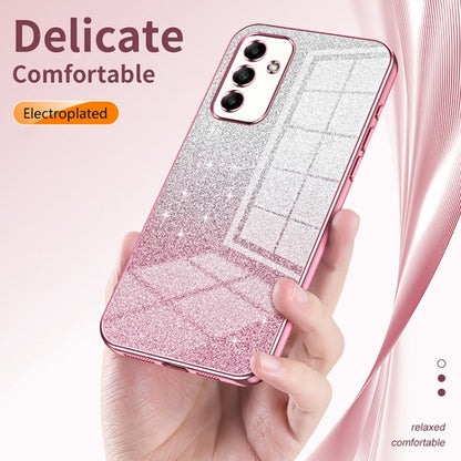 For Samsung Galaxy A13 5G / A04s Gradient Glitter Powder Electroplated Phone Case(Transparent) - Galaxy Phone Cases by buy2fix | Online Shopping UK | buy2fix