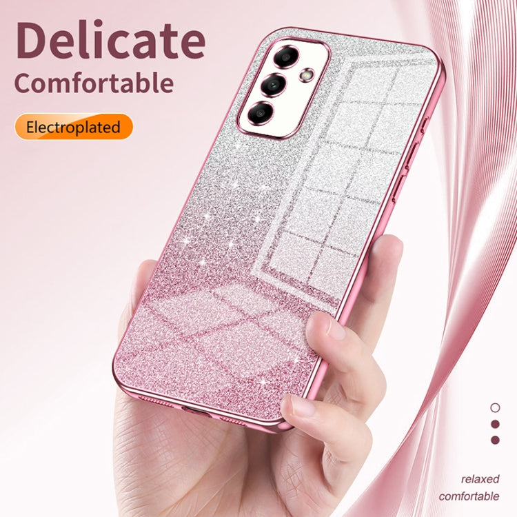 For Samsung Galaxy S24+ 5G Gradient Glitter Powder Electroplated Phone Case(Silver) - Galaxy S24+ 5G Cases by buy2fix | Online Shopping UK | buy2fix