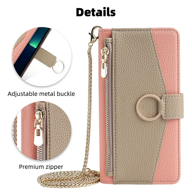 For OnePlus 11 Crossbody Litchi Texture Leather Phone Case(Pink) - OnePlus Cases by buy2fix | Online Shopping UK | buy2fix