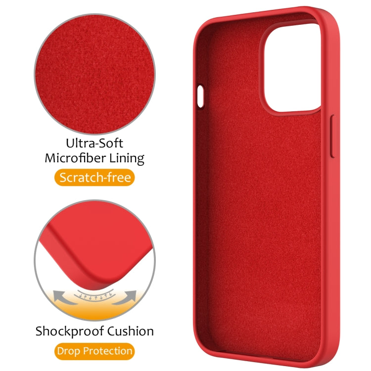 For iPhone 13 Pro Max MagSafe Magnetic Liquid Silicone Phone Case with Ring Holder(Red) - iPhone 13 Pro Max Cases by buy2fix | Online Shopping UK | buy2fix