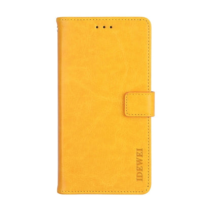 For Samsung Galaxy S23 FE 5G idewei Crazy Horse Texture Leather Phone Case(Yellow) - Galaxy S23 FE 5G Cases by idewei | Online Shopping UK | buy2fix