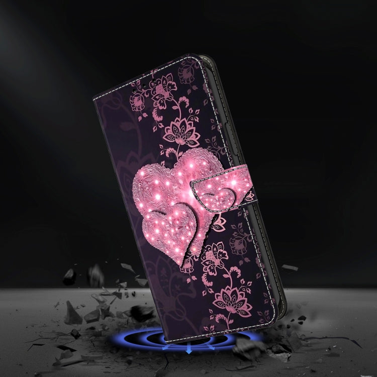 For Honor Magic6 Lite Crystal 3D Shockproof Protective Leather Phone Case(Lace Love) - Honor Cases by buy2fix | Online Shopping UK | buy2fix