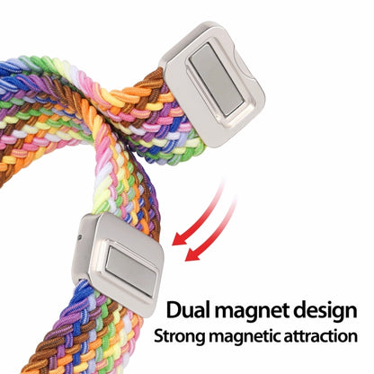 For Apple Watch Series 6 44mm DUX DUCIS Mixture Pro Series Magnetic Buckle Nylon Braid Watch Band(New Rainbow) - Watch Bands by DUX DUCIS | Online Shopping UK | buy2fix