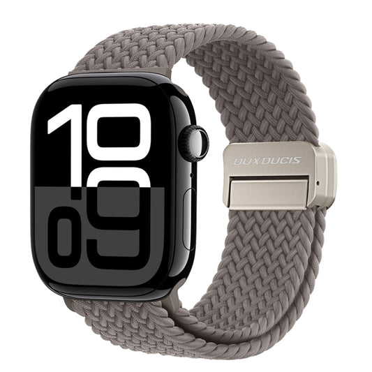 For Apple Watch Series 10 46mm DUX DUCIS Mixture Pro Series Magnetic Buckle Nylon Braid Watch Band(Clay) - Watch Bands by DUX DUCIS | Online Shopping UK | buy2fix