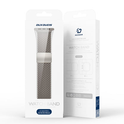 For Apple Watch Series 10 46mm DUX DUCIS Mixture Pro Series Magnetic Buckle Nylon Braid Watch Band(Clay) - Watch Bands by DUX DUCIS | Online Shopping UK | buy2fix