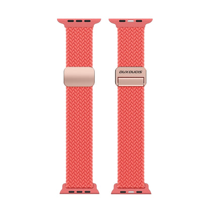 For Apple Watch Series 10 46mm DUX DUCIS Mixture Pro Series Magnetic Buckle Nylon Braid Watch Band(Guava) - Watch Bands by DUX DUCIS | Online Shopping UK | buy2fix