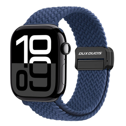 For Apple Watch Series 10 46mm DUX DUCIS Mixture Pro Series Magnetic Buckle Nylon Braid Watch Band(Storm Blue) - Watch Bands by DUX DUCIS | Online Shopping UK | buy2fix