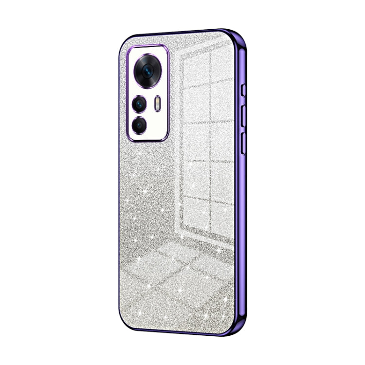 For Xiaomi Redmi K50 Ultra / Xiaomi 12T Gradient Glitter Powder Electroplated Phone Case(Purple) - Xiaomi Cases by buy2fix | Online Shopping UK | buy2fix