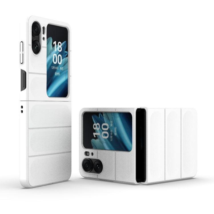 For OPPO Find N2 Flip Magic Shield Fold PC Shockproof Phone Case(White) - Find N2 Flip Cases by buy2fix | Online Shopping UK | buy2fix