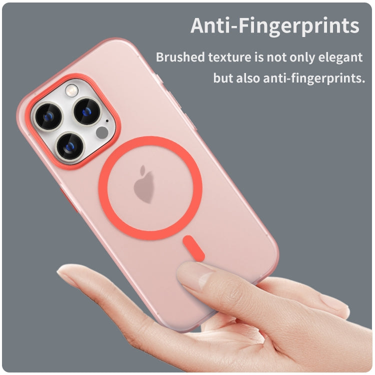 For iPhone 15 Pro MagSafe Frosted Translucent TPU + PC Full Coverage Phone Case(Red) - iPhone 15 Pro Cases by buy2fix | Online Shopping UK | buy2fix