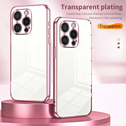 For iPhone 16 Pro Transparent Plating Fine Hole Phone Case(Purple) - iPhone 16 Pro Cases by buy2fix | Online Shopping UK | buy2fix