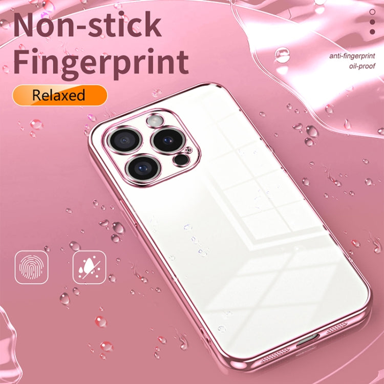 For iPhone 16 Pro Transparent Plating Fine Hole Phone Case(Purple) - iPhone 16 Pro Cases by buy2fix | Online Shopping UK | buy2fix