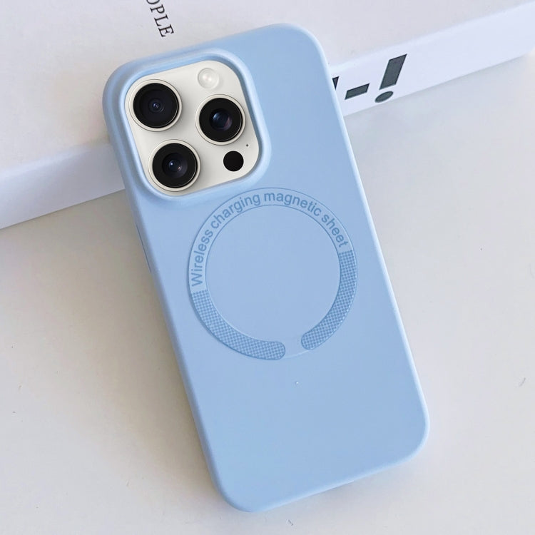 For iPhone 15 Pro MagSafe Magnetic Liquid Silicone Phone Case(Light Blue) - iPhone 15 Pro Cases by buy2fix | Online Shopping UK | buy2fix