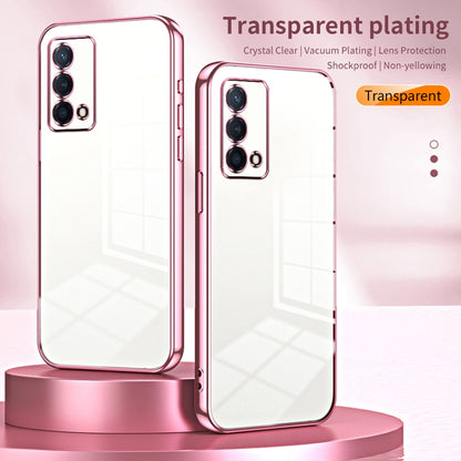For OPPO K9 Transparent Plating Fine Hole Phone Case(Purple) - OPPO Cases by buy2fix | Online Shopping UK | buy2fix