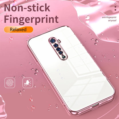 For OPPO Reno2 Transparent Plating Fine Hole Phone Case(Blue) - OPPO Cases by buy2fix | Online Shopping UK | buy2fix