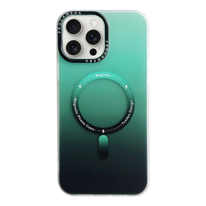 For iPhone 12 Pro Max MagSafe IMD Gradient PC Hybrid TPU Phone Case(Green) - iPhone 12 Pro Max Cases by buy2fix | Online Shopping UK | buy2fix