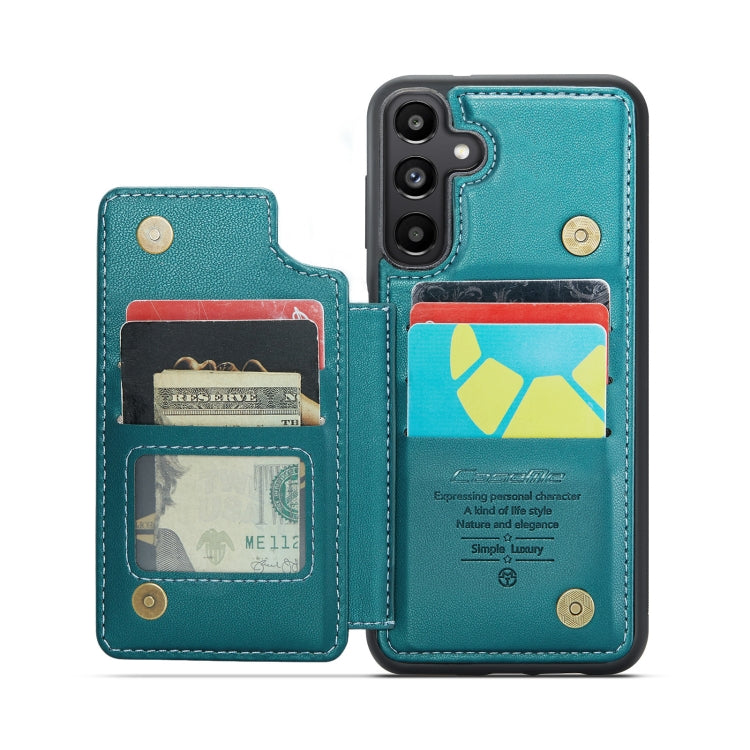 For Samsung Galaxy A25 4G CaseMe C22 PC+TPU Business Style RFID Anti-theft Leather Phone Case(Blue Green) - Galaxy Phone Cases by CaseMe | Online Shopping UK | buy2fix