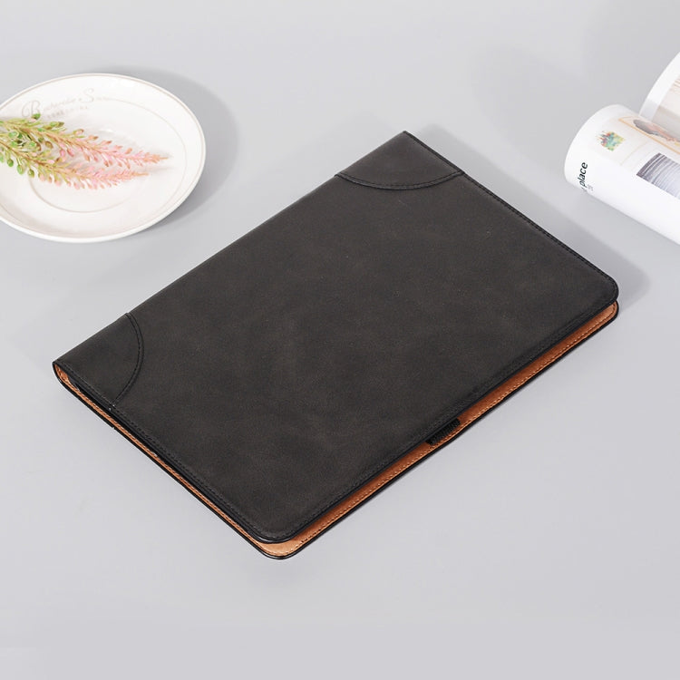 For Samsung Galaxy Tab S9 Retro Book Leather Tablet Case(Black) - Galaxy Tab S9 Cases by buy2fix | Online Shopping UK | buy2fix