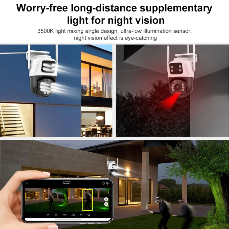 QX101 6MP WiFi Dual Camera Supports Two-way Voice Intercom & Infrared Night Vision(AU Plug) - Wireless Camera by buy2fix | Online Shopping UK | buy2fix