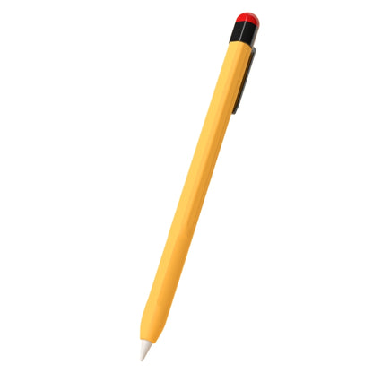 For Apple Pencil 2 Pen Clip Silicone Stylus Pen Protective Case(Yellow) - Pencil Accessories by buy2fix | Online Shopping UK | buy2fix