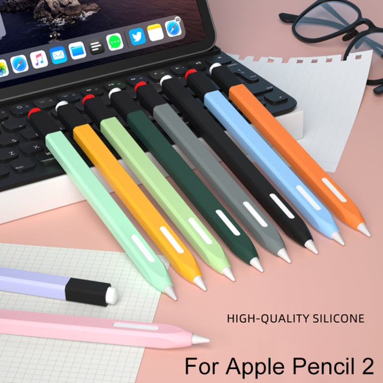 For Apple Pencil 2 Retro Pencil Style Stylus Pen Protective Case(Purple) - Pencil Accessories by buy2fix | Online Shopping UK | buy2fix