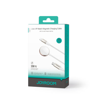 JOYROOM S-IW012 2 in 1 USB to 8 Pin + Magnetic Watch Wireless Charging Data Cable, Cable Length: 1.5m(White) - Multifunction Cable by JOYROOM | Online Shopping UK | buy2fix