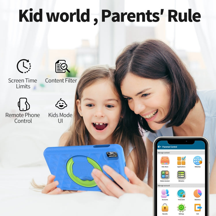 Pritom B8K 4G LTE Kid Tablet 8 inch,  4GB+64GB, Android 12 Unisoc T310 Quad Core CPU Support Parental Control Google Play(Blue) -  by PRITOM | Online Shopping UK | buy2fix