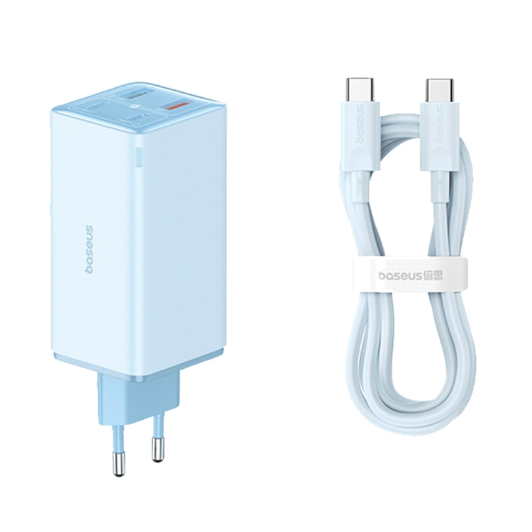 Baseus GaN6 Pro 100W 2 x USB-C / Type-C + 2 x USB Fast Charger, EU Plug(Blue) - USB Charger by Baseus | Online Shopping UK | buy2fix