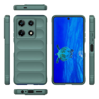 For Infinix Note 30 Pro X6788 Magic Shield TPU + Flannel Phone Case(Dark Green) - Infinix Cases by buy2fix | Online Shopping UK | buy2fix