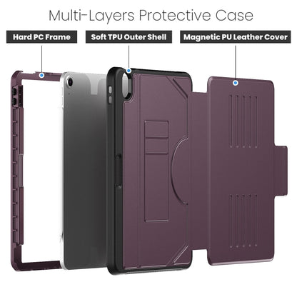 For iPad Air 11 2024 Notebook Magnetic Leather Tablet Case(Purple) - iPad Air 11 2024 Cases by buy2fix | Online Shopping UK | buy2fix