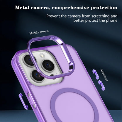 For iPhone 14 Pro Max Electroplated IMD Magsafe PC Hybrid TPU Phone Case(Purple) - iPhone 14 Pro Max Cases by buy2fix | Online Shopping UK | buy2fix