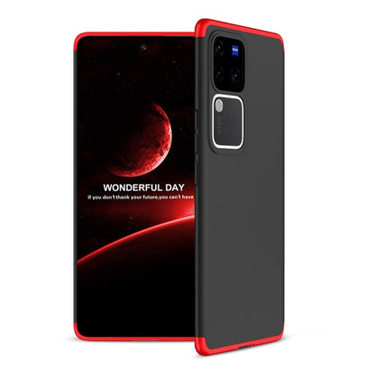 For vivo V30 /V30 Pro 5G GKK Three Stage Splicing Full Coverage PC Phone Case(Black Red) - vivo Cases by GKK | Online Shopping UK | buy2fix