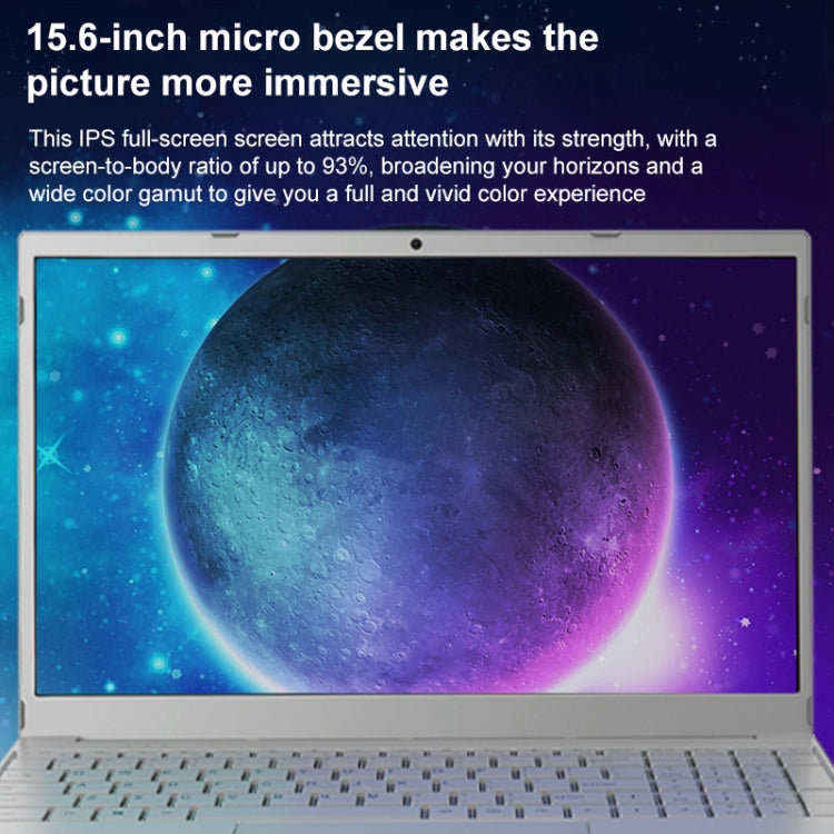 V8 15.6 inch Ultrathin Laptop, 12GB+512GB, Windows 10 Intel Jasper Lake N5095 Quad Core(Silver) - Others by buy2fix | Online Shopping UK | buy2fix