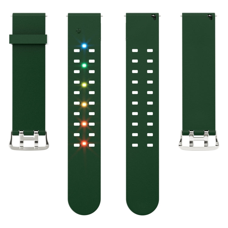 For Apple Watch Series 9 45mm Luminous Colorful Light Silicone Watch Band(Green) - Watch Bands by buy2fix | Online Shopping UK | buy2fix