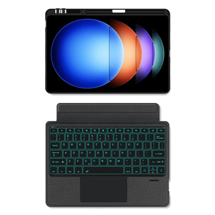 For Xiaomi Pad 6S Pro 12.4 inch Split Bluetooth Keyboard Leather Tablet Case(Black) - Others Keyboard by buy2fix | Online Shopping UK | buy2fix