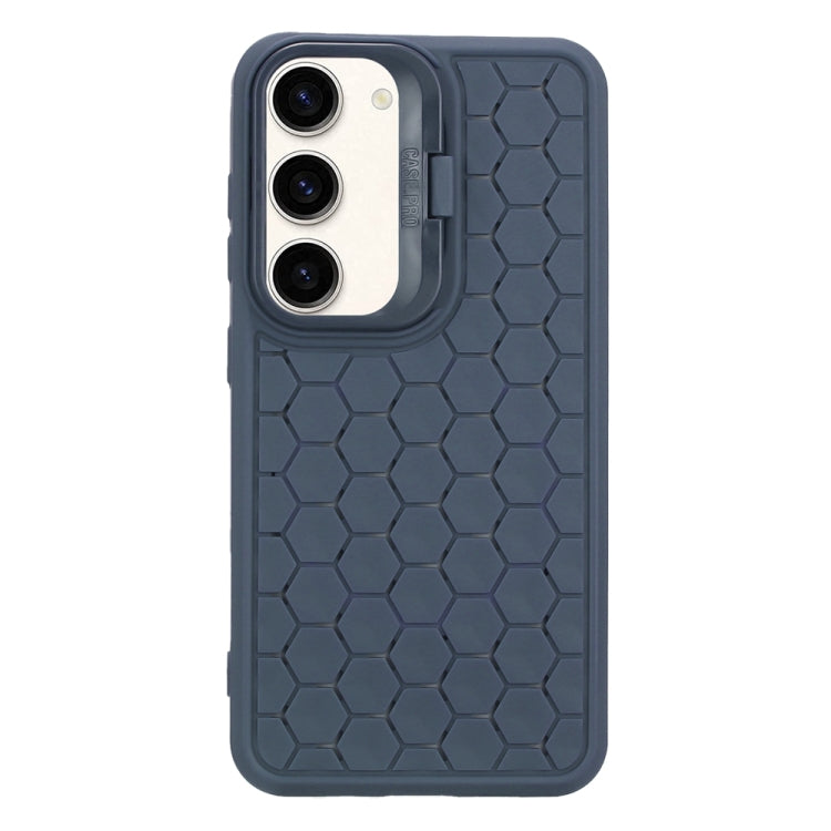 For Samsung Galaxy S23+ 5G Honeycomb Radiating Lens Holder Magsafe Phone Case(Blue) - Galaxy S23+ 5G Cases by buy2fix | Online Shopping UK | buy2fix