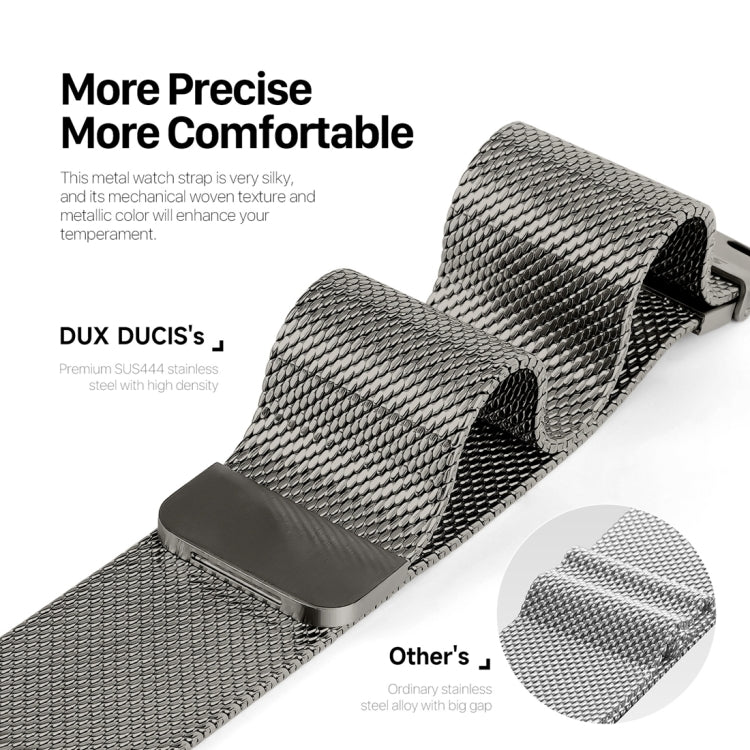 For Apple Watch SE 2022 40mm DUX DUCIS Milanese Pro Series Stainless Steel Watch Band(Graphite) - Watch Bands by DUX DUCIS | Online Shopping UK | buy2fix