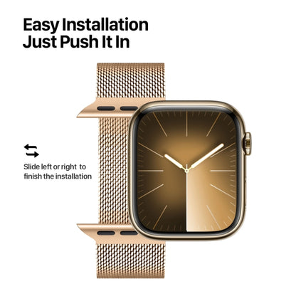 For Apple Watch Series 5 44mm DUX DUCIS Milanese Pro Series Stainless Steel Watch Band(Gold) - Watch Bands by DUX DUCIS | Online Shopping UK | buy2fix